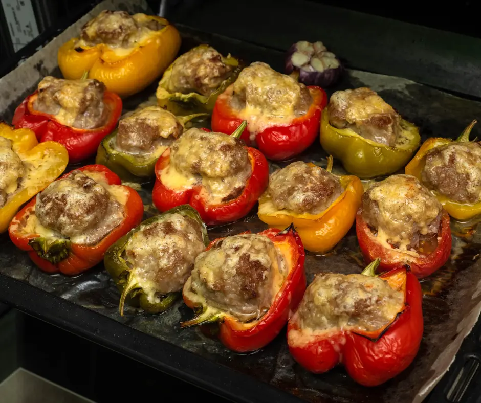 Grilled Meatloaf Stuffed Peppers