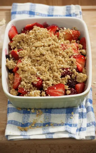 Brown Sugar Strawberry Cobbler