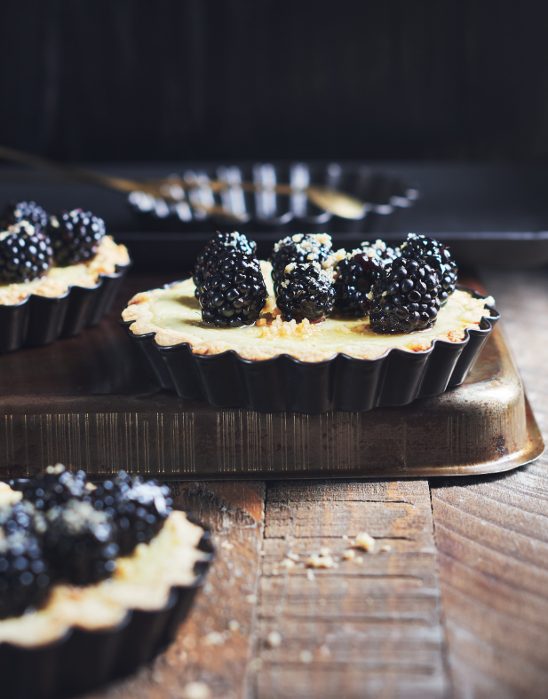 English Blackberry Lavender Cheesecakes