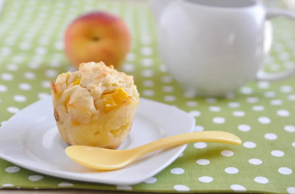 Peach Cobbler Muffins.